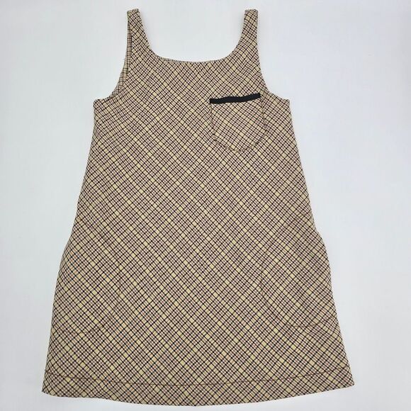 Zara Girl Plaid Contrast Pocket Pinafore Sleeveles Dress Size 13-14 NWT - Picture 2 of 6